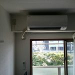 浦安市にて壁掛形エアコン入替工事
